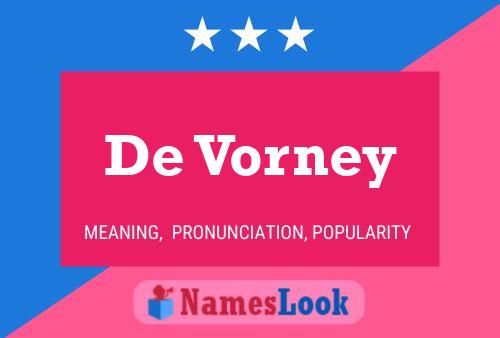 Póster del nombre De Vorney