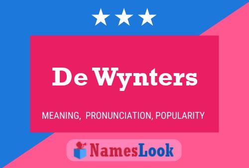 Póster del nombre De Wynters