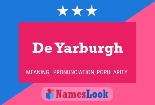 Póster del nombre De Yarburgh