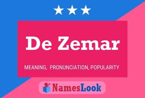 Póster del nombre De Zemar