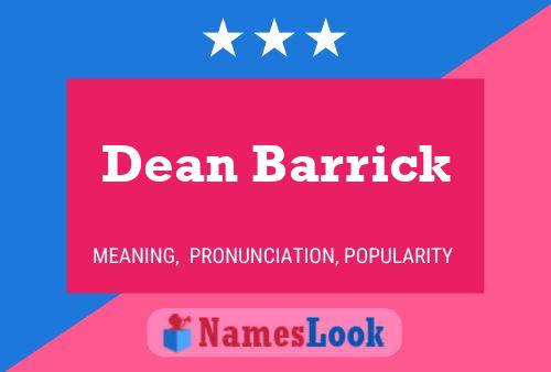 Póster del nombre Dean Barrick