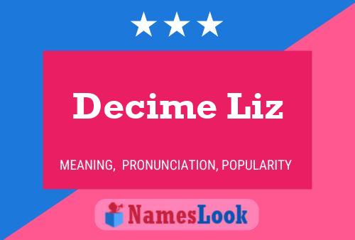 Póster del nombre Decime Liz