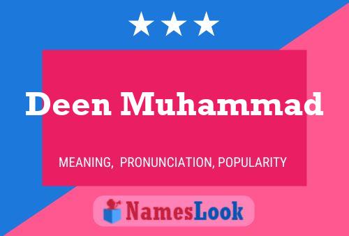 Póster del nombre Deen Muhammad