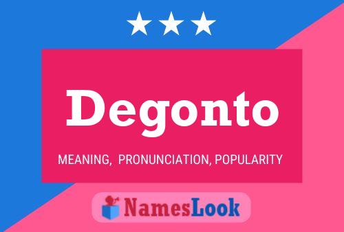 Póster del nombre Degonto