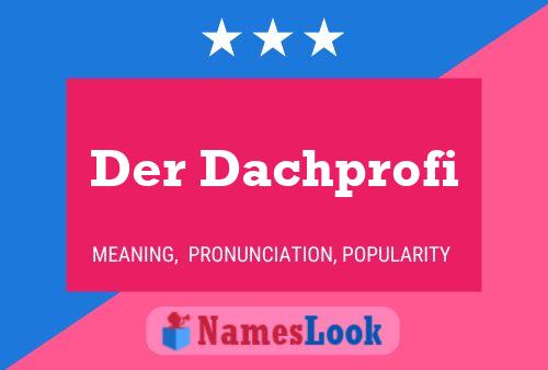 Póster del nombre Der Dachprofi