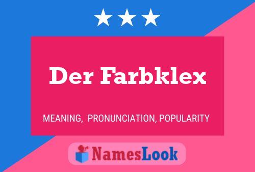 Póster del nombre Der Farbklex