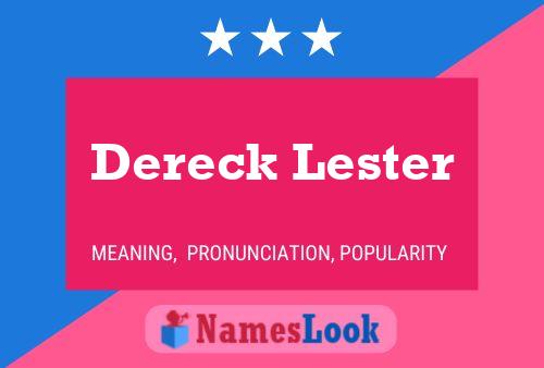 Póster del nombre Dereck Lester