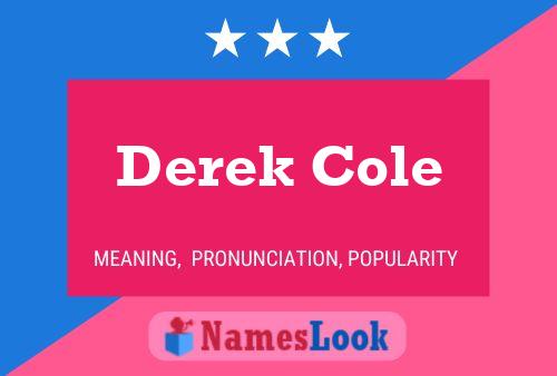 Póster del nombre Derek Cole