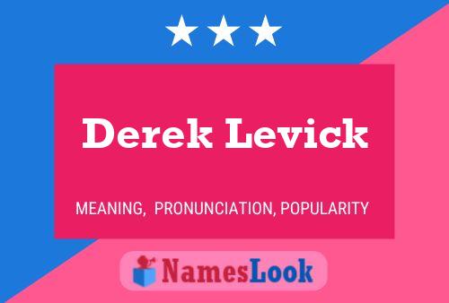 Póster del nombre Derek Levick