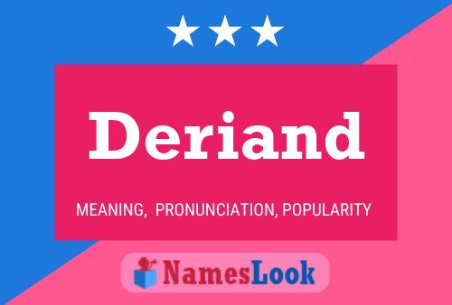 Póster del nombre Deriand