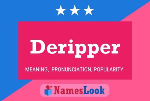 Póster del nombre Deripper