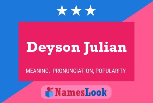 Póster del nombre Deyson Julian