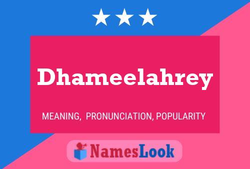 Póster del nombre Dhameelahrey