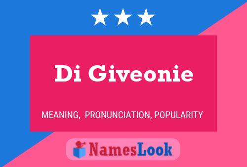 Póster del nombre Di Giveonie