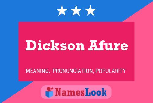 Póster del nombre Dickson Afure