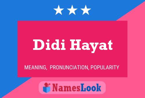 Póster del nombre Didi Hayat