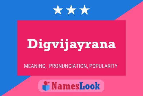 Póster del nombre Digvijayrana