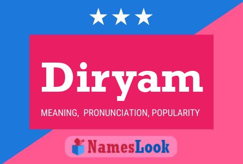 Póster del nombre Diryam