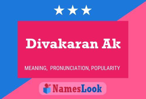 Póster del nombre Divakaran Ak