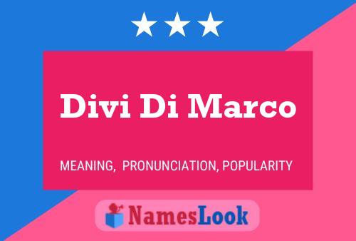 Póster del nombre Divi Di Marco