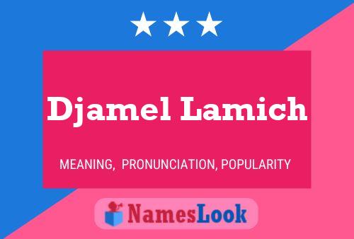 Póster del nombre Djamel Lamich