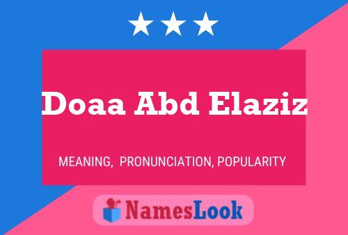 Póster del nombre Doaa Abd Elaziz