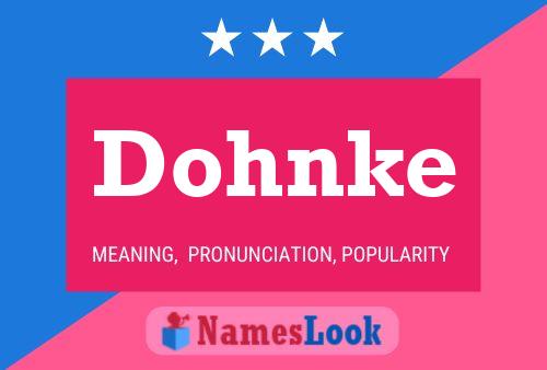 Póster del nombre Dohnke