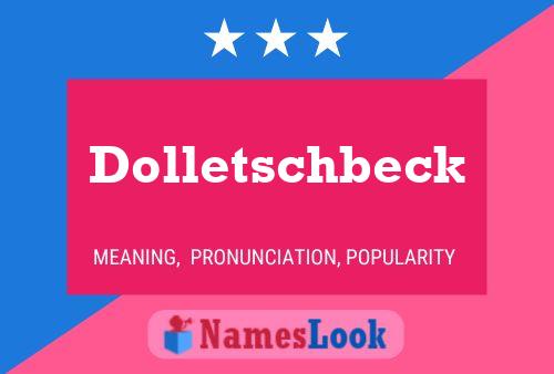 Póster del nombre Dolletschbeck