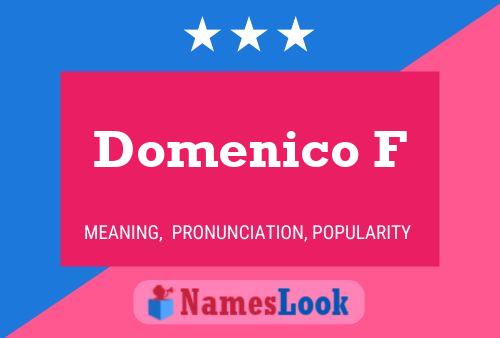 Póster del nombre Domenico F