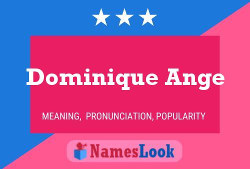 Póster del nombre Dominique Ange