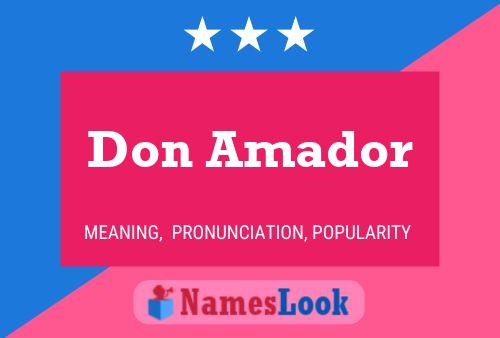 Póster del nombre Don Amador