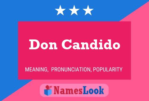 Póster del nombre Don Candido