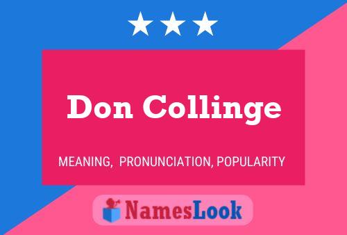 Póster del nombre Don Collinge