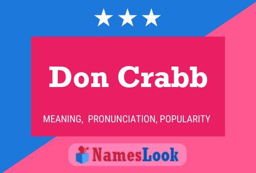 Póster del nombre Don Crabb