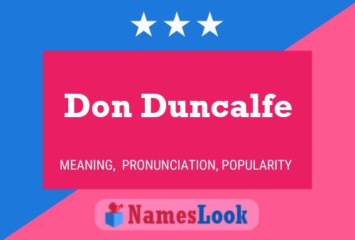 Póster del nombre Don Duncalfe