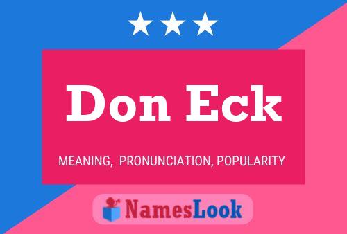 Póster del nombre Don Eck