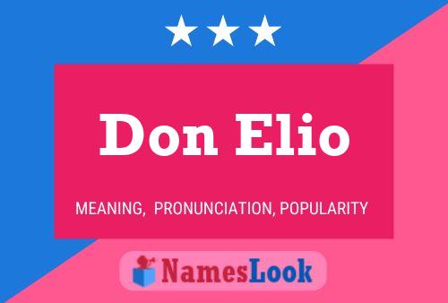 Póster del nombre Don Elio