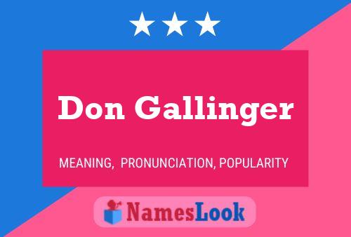 Póster del nombre Don Gallinger