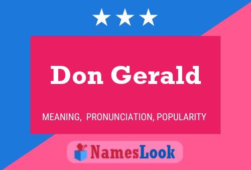 Póster del nombre Don Gerald