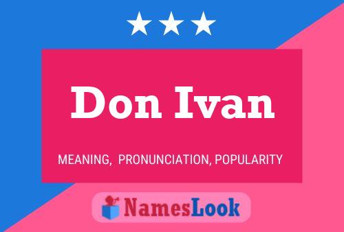 Póster del nombre Don Ivan