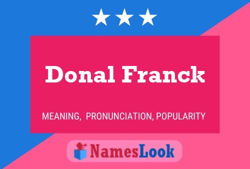 Póster del nombre Donal Franck