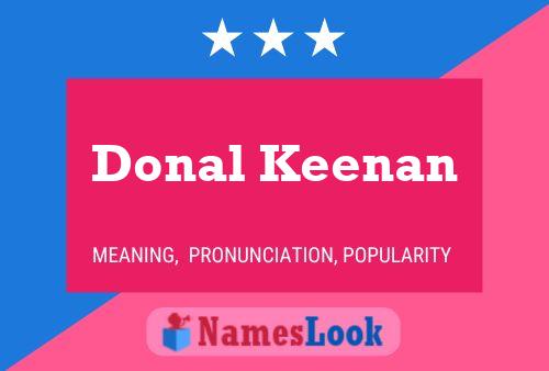 Póster del nombre Donal Keenan