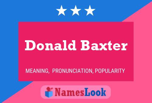 Póster del nombre Donald Baxter