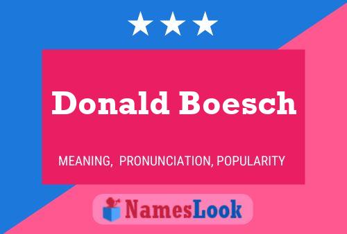 Póster del nombre Donald Boesch