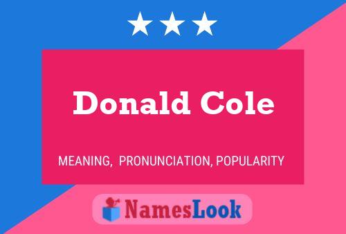 Póster del nombre Donald Cole