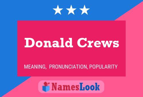 Póster del nombre Donald Crews