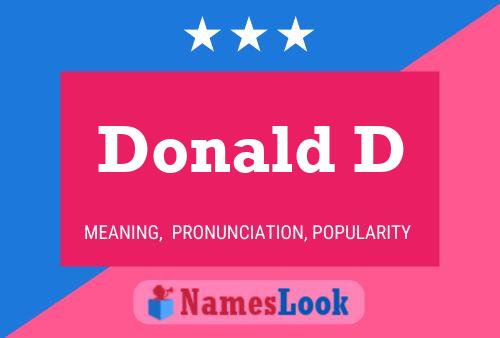 Póster del nombre Donald D