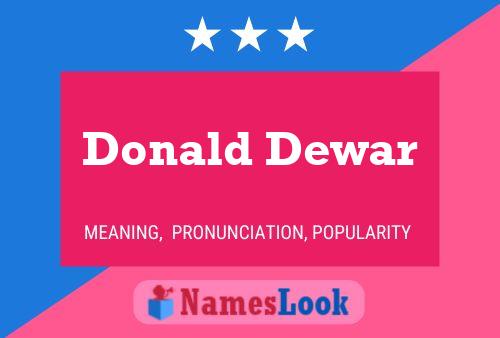 Póster del nombre Donald Dewar