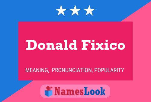 Póster del nombre Donald Fixico