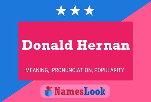 Póster del nombre Donald Hernan